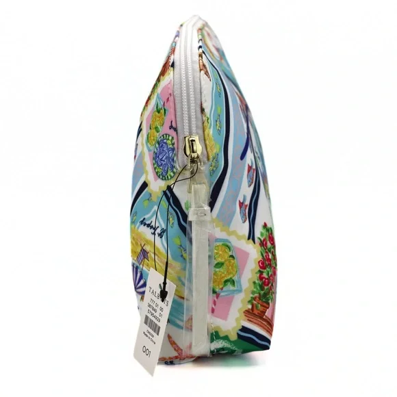 Talbots NWT Makeup Cosmetic Travel Zipper Bag Scenic Print Pouch - Picture 7 of 10